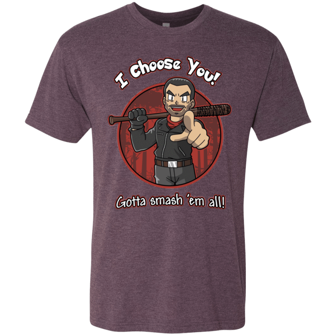 T-Shirts Vintage Purple / Small Negan Chooses You Men's Triblend T-Shirt