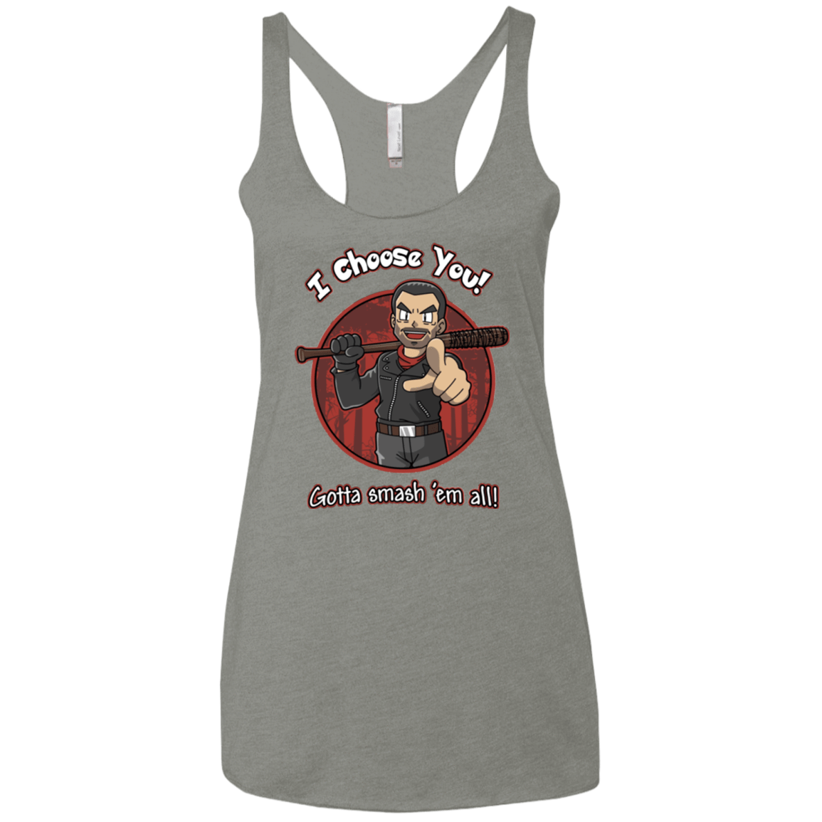 T-Shirts Venetian Grey / X-Small Negan Chooses You Women's Triblend Racerback Tank