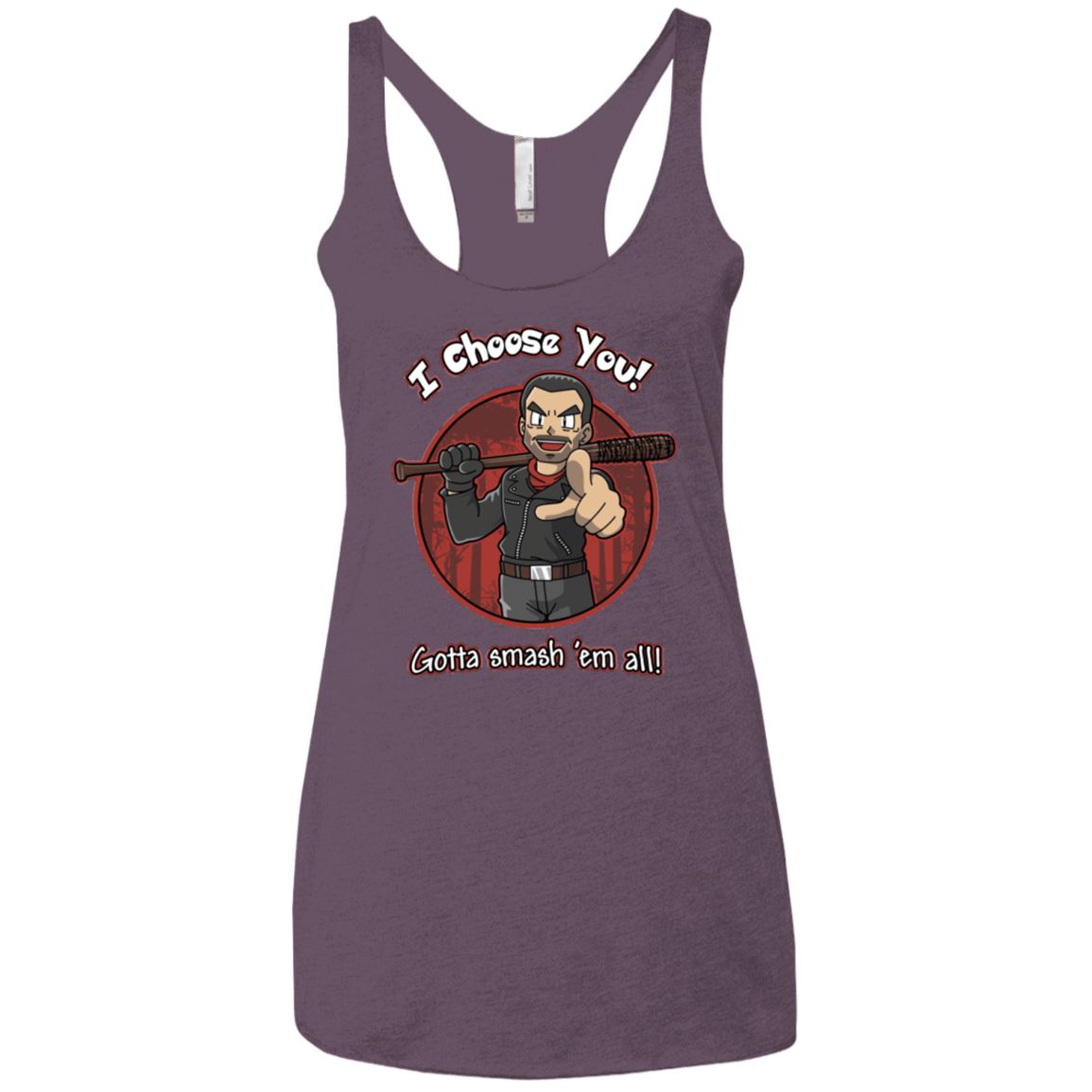 T-Shirts Vintage Purple / X-Small Negan Chooses You Women's Triblend Racerback Tank
