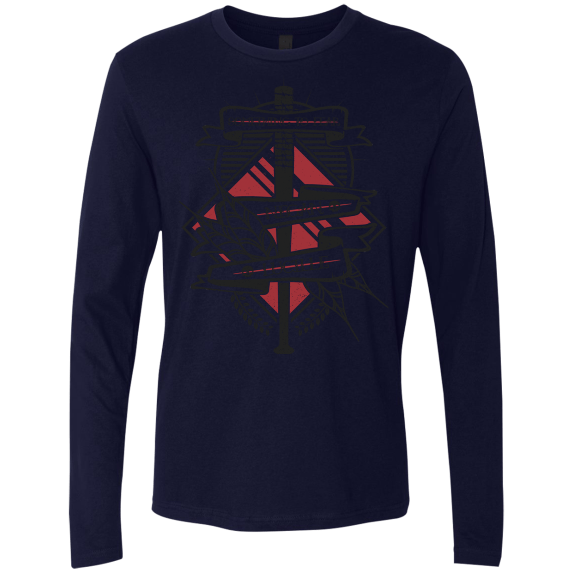 T-Shirts Midnight Navy / Small Negan & Lucille Men's Premium Long Sleeve