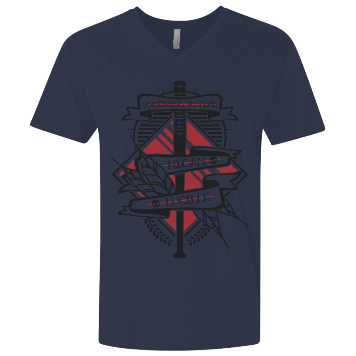 T-Shirts Midnight Navy / X-Small Negan & Lucille Men's Premium V-Neck
