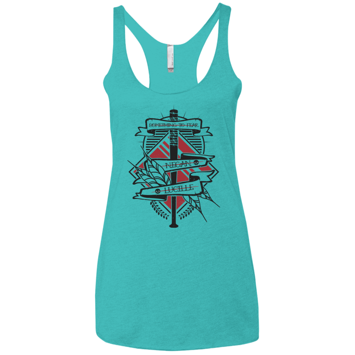 T-Shirts Tahiti Blue / X-Small Negan & Lucille Women's Triblend Racerback Tank