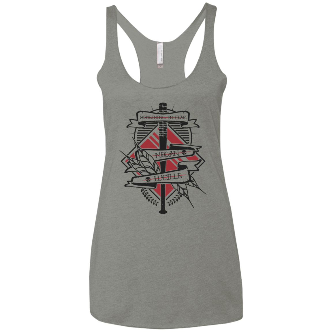 T-Shirts Venetian Grey / X-Small Negan & Lucille Women's Triblend Racerback Tank