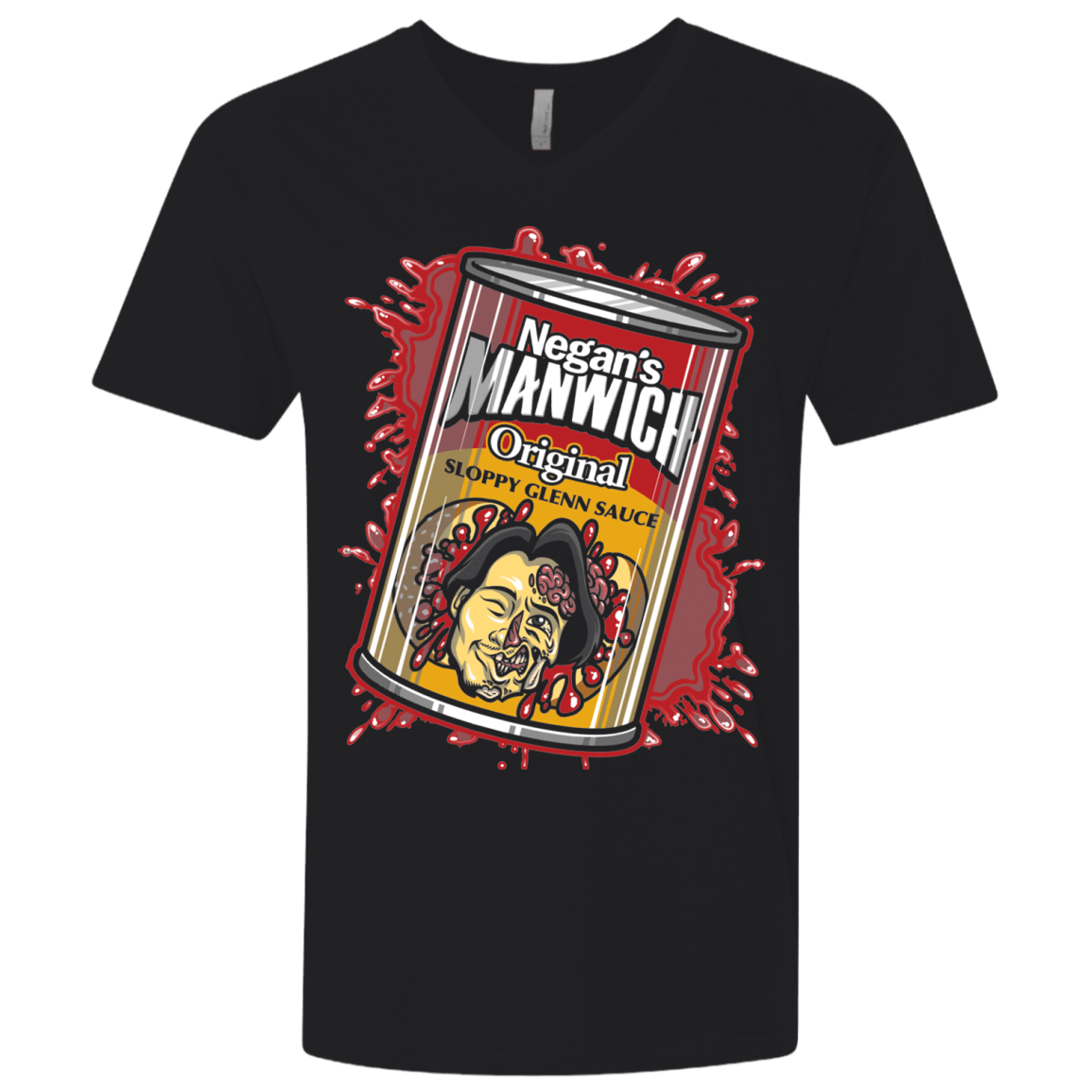 T-Shirts Black / X-Small Negans Manwich Men's Premium V-Neck