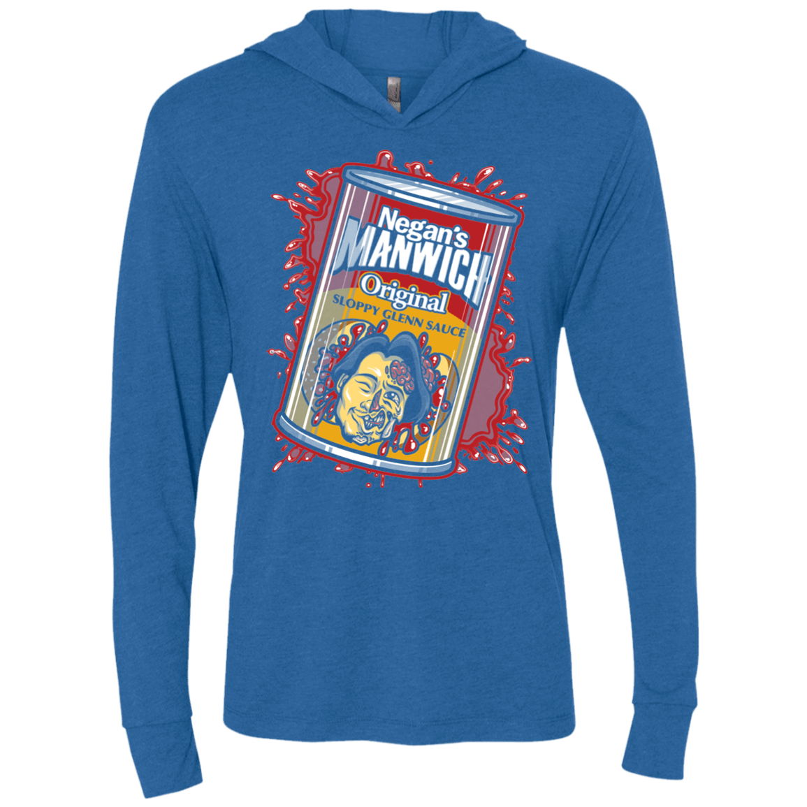 T-Shirts Vintage Royal / X-Small Negans Manwich Triblend Long Sleeve Hoodie Tee