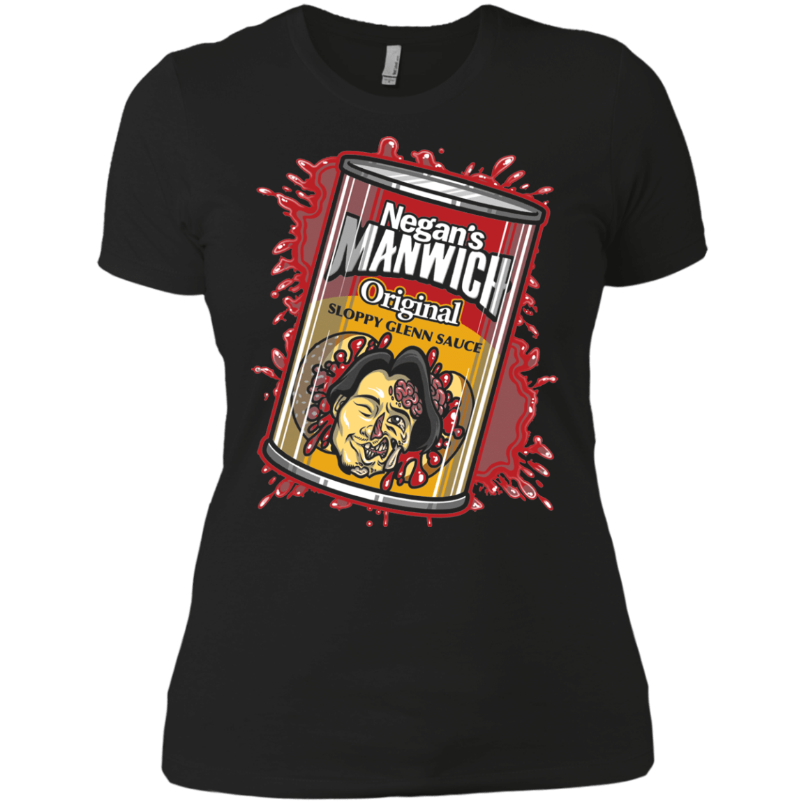 T-Shirts Black / X-Small Negans Manwich Women's Premium T-Shirt