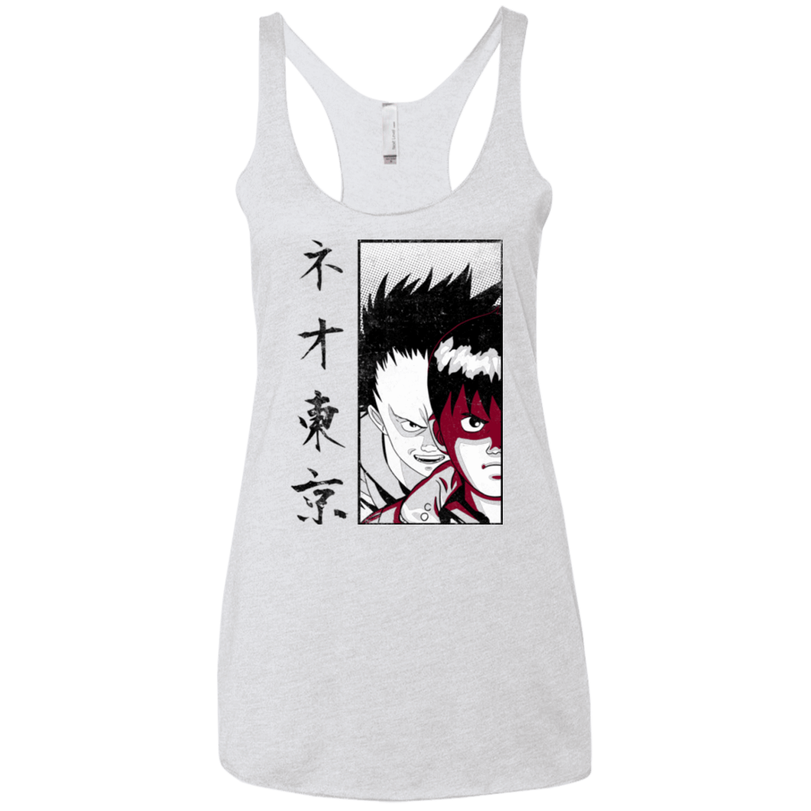 T-Shirts Heather White / X-Small Neo Tokyo Women's Triblend Racerback Tank