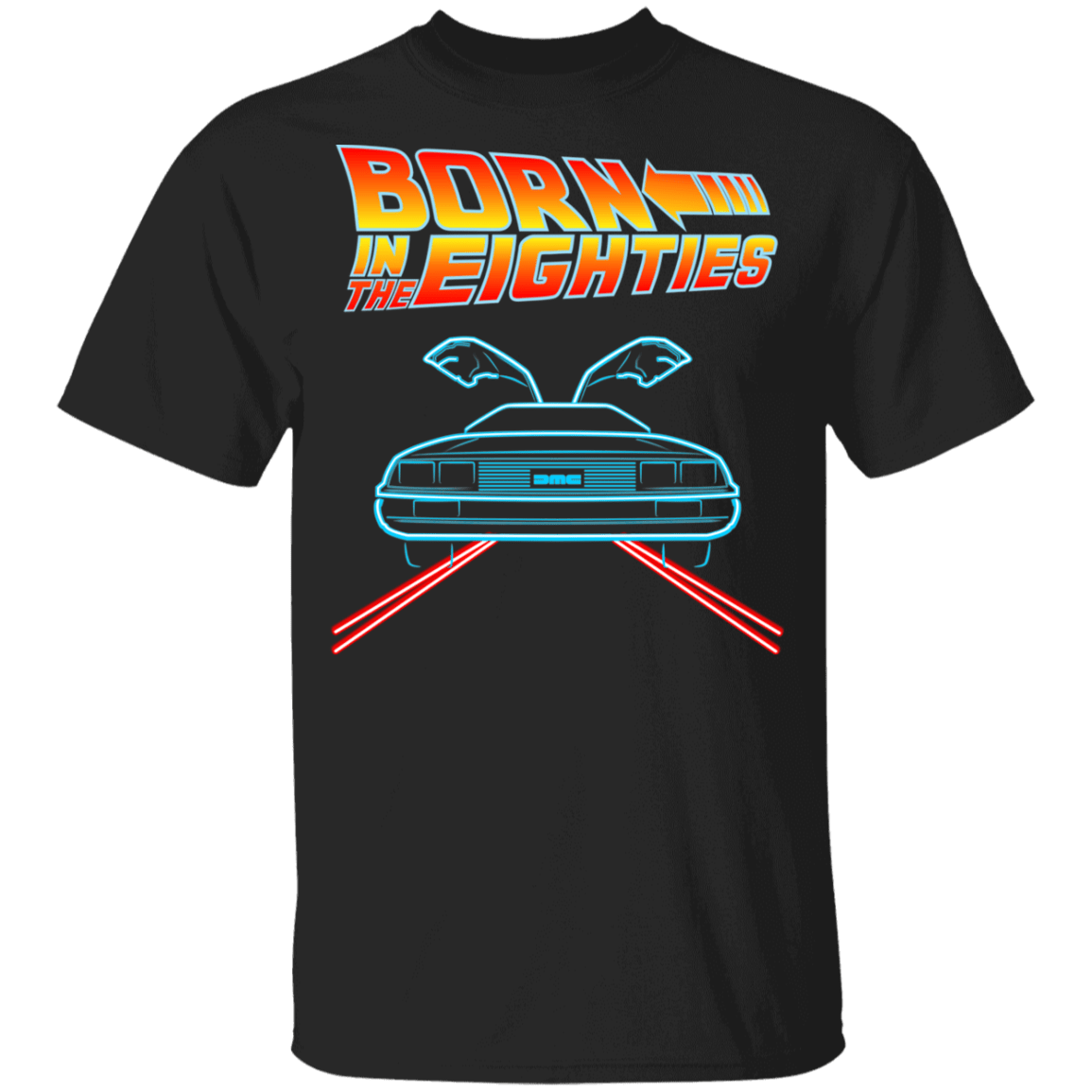 T-Shirts Black / YXS Neon Delorean Youth T-Shirt