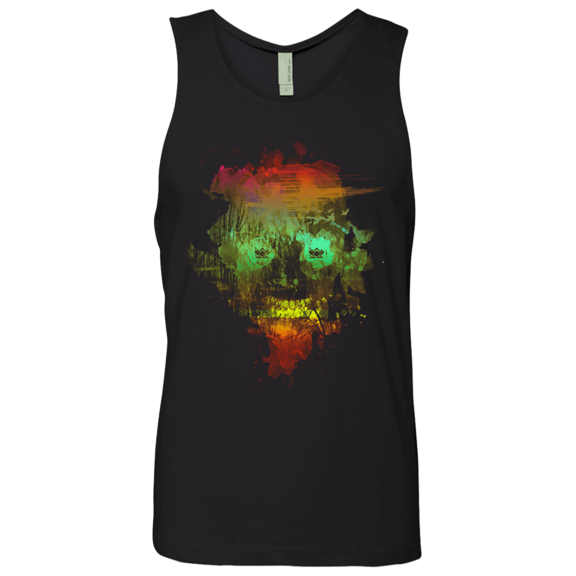T-Shirts Black / S Neon Skully Men's Premium Tank Top