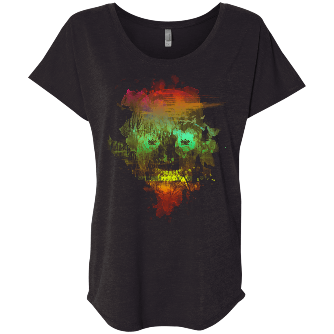 Neon Skully Triblend Dolman Sleeve