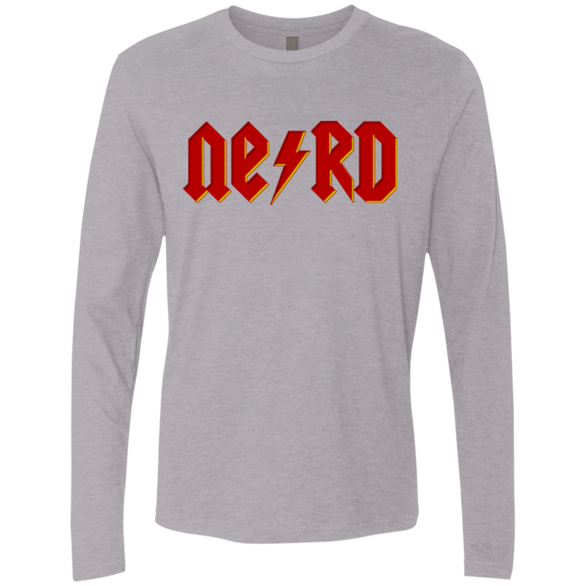 T-Shirts Heather Grey / Small NERD Men's Premium Long Sleeve