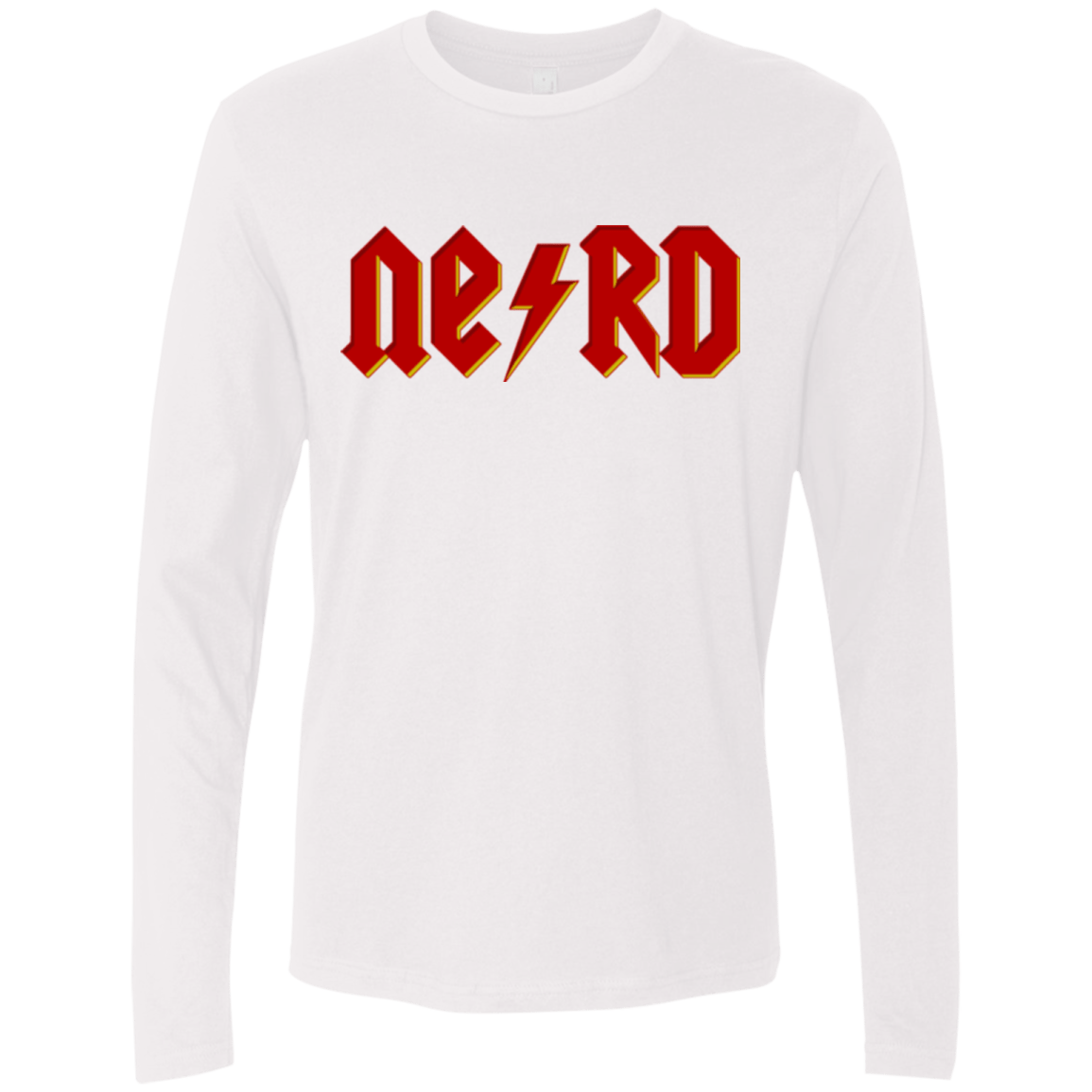 T-Shirts White / Small NERD Men's Premium Long Sleeve