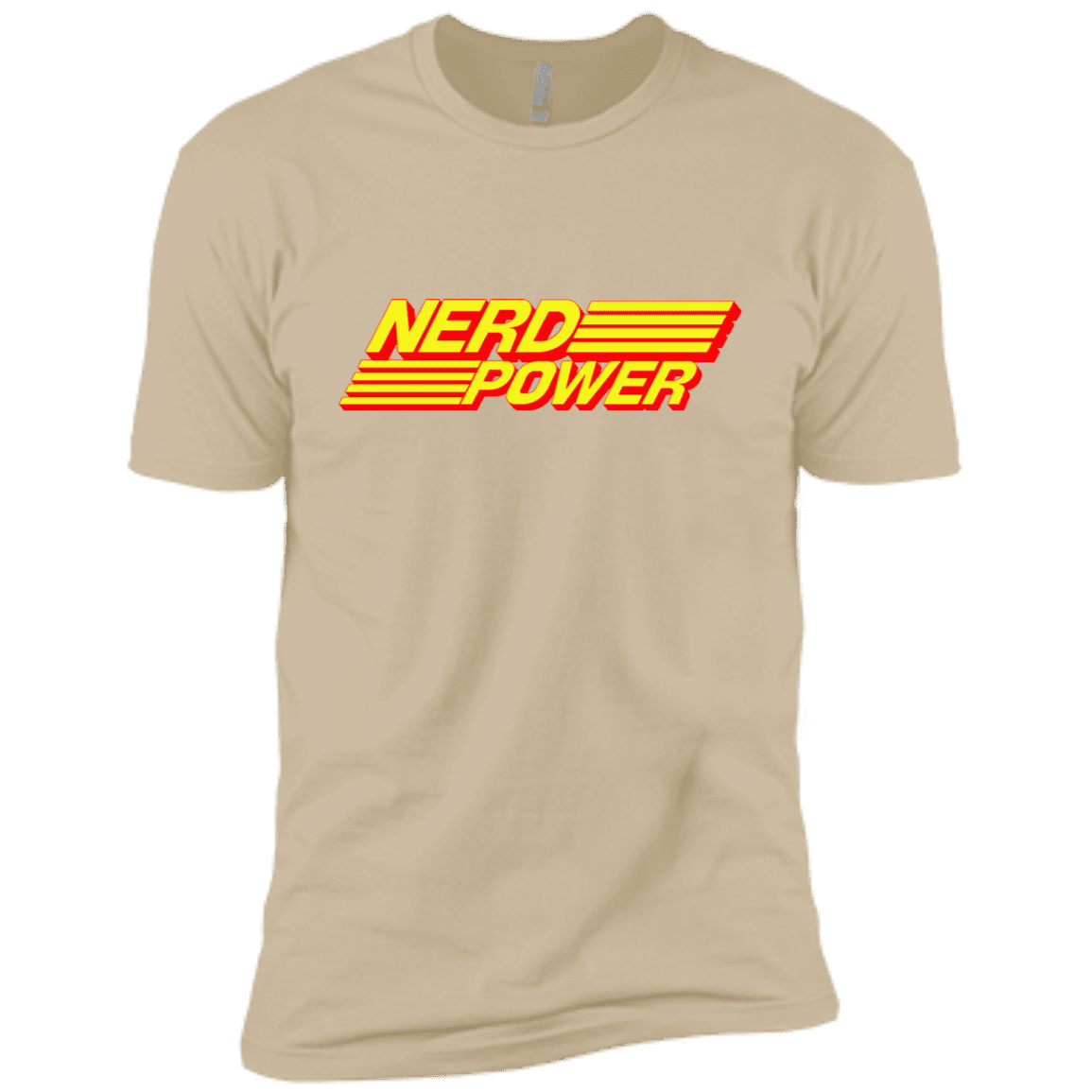 T-Shirts Sand / X-Small Nerd Power Men's Premium T-Shirt