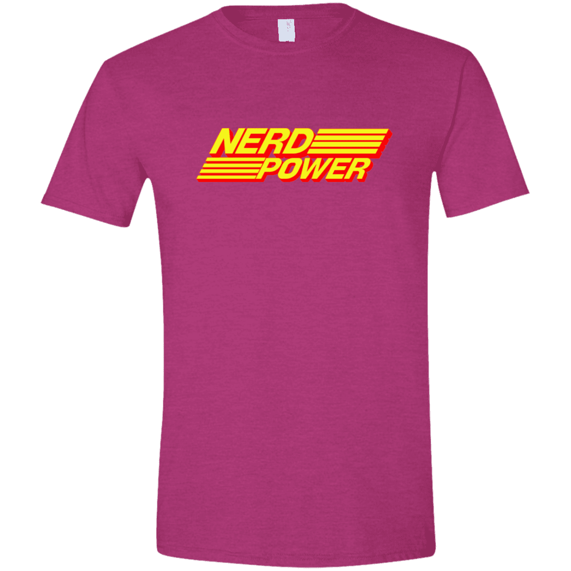 T-Shirts Antique Heliconia / S Nerd Power Men's Semi-Fitted Softstyle