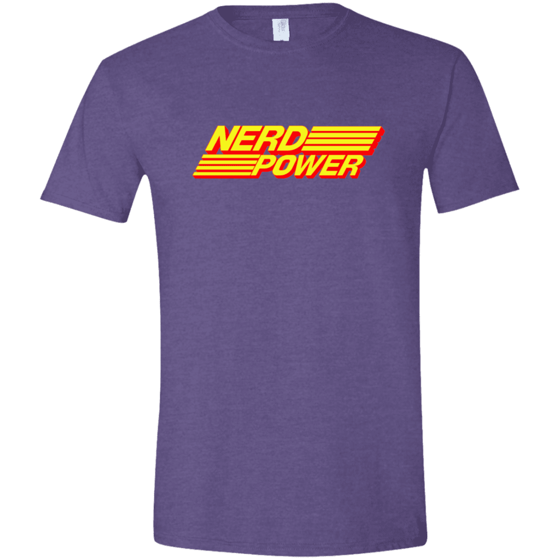 T-Shirts Heather Purple / S Nerd Power Men's Semi-Fitted Softstyle
