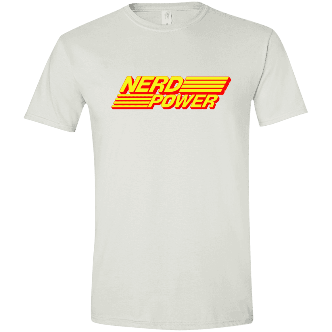 T-Shirts White / X-Small Nerd Power Men's Semi-Fitted Softstyle