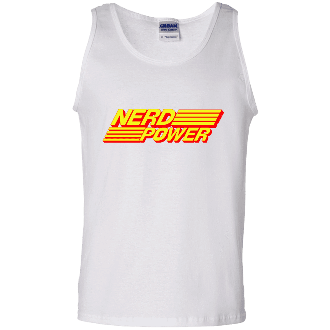 T-Shirts White / S Nerd Power Men's Tank Top