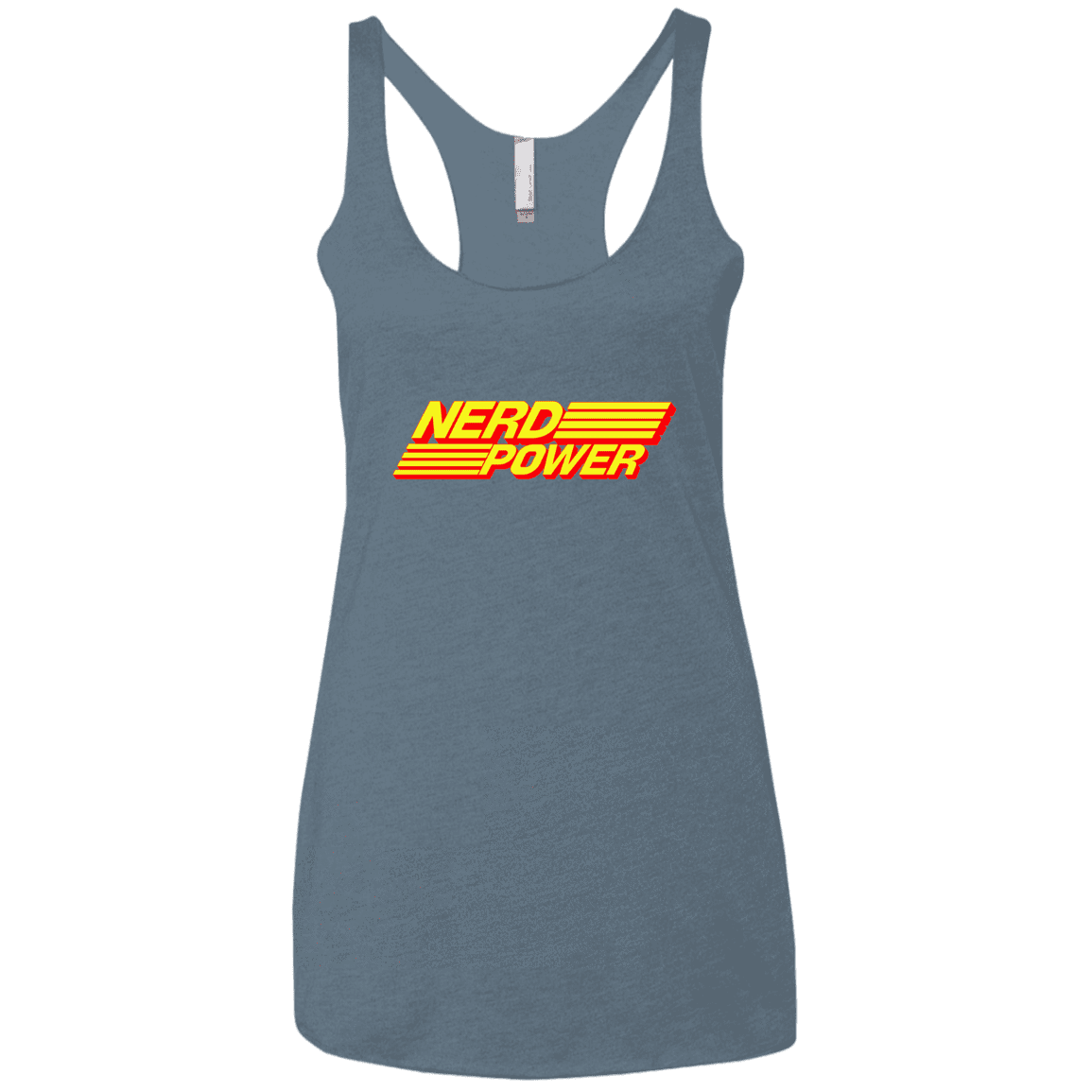 T-Shirts Indigo / X-Small Nerd Power Women's Triblend Racerback Tank