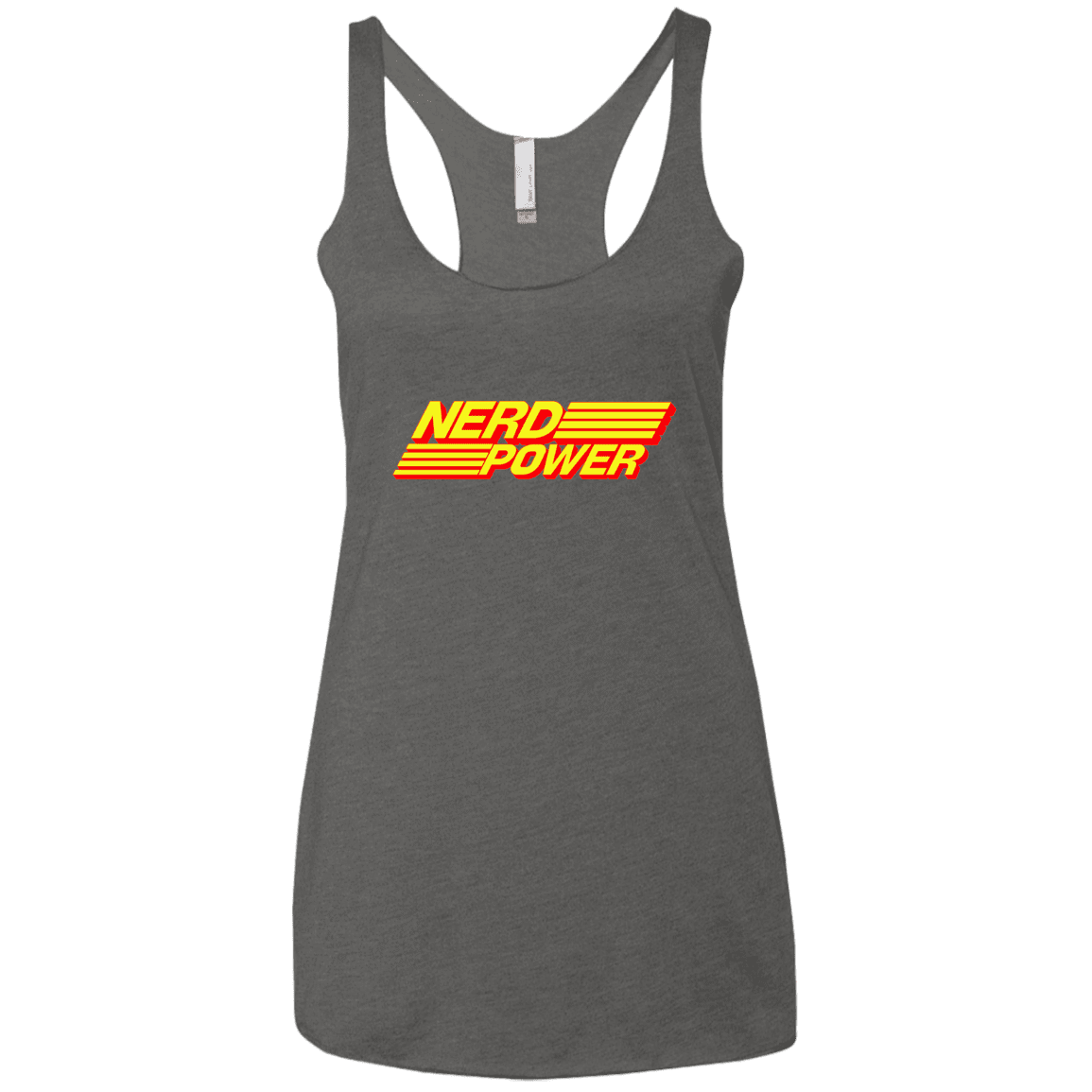 T-Shirts Premium Heather / X-Small Nerd Power Women's Triblend Racerback Tank