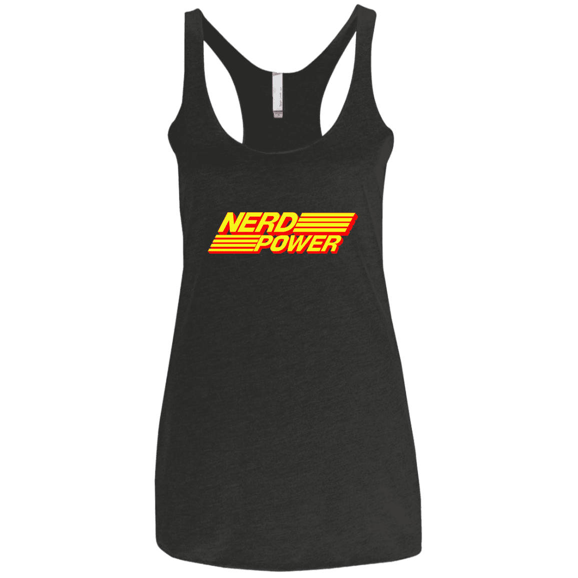 T-Shirts Vintage Black / X-Small Nerd Power Women's Triblend Racerback Tank