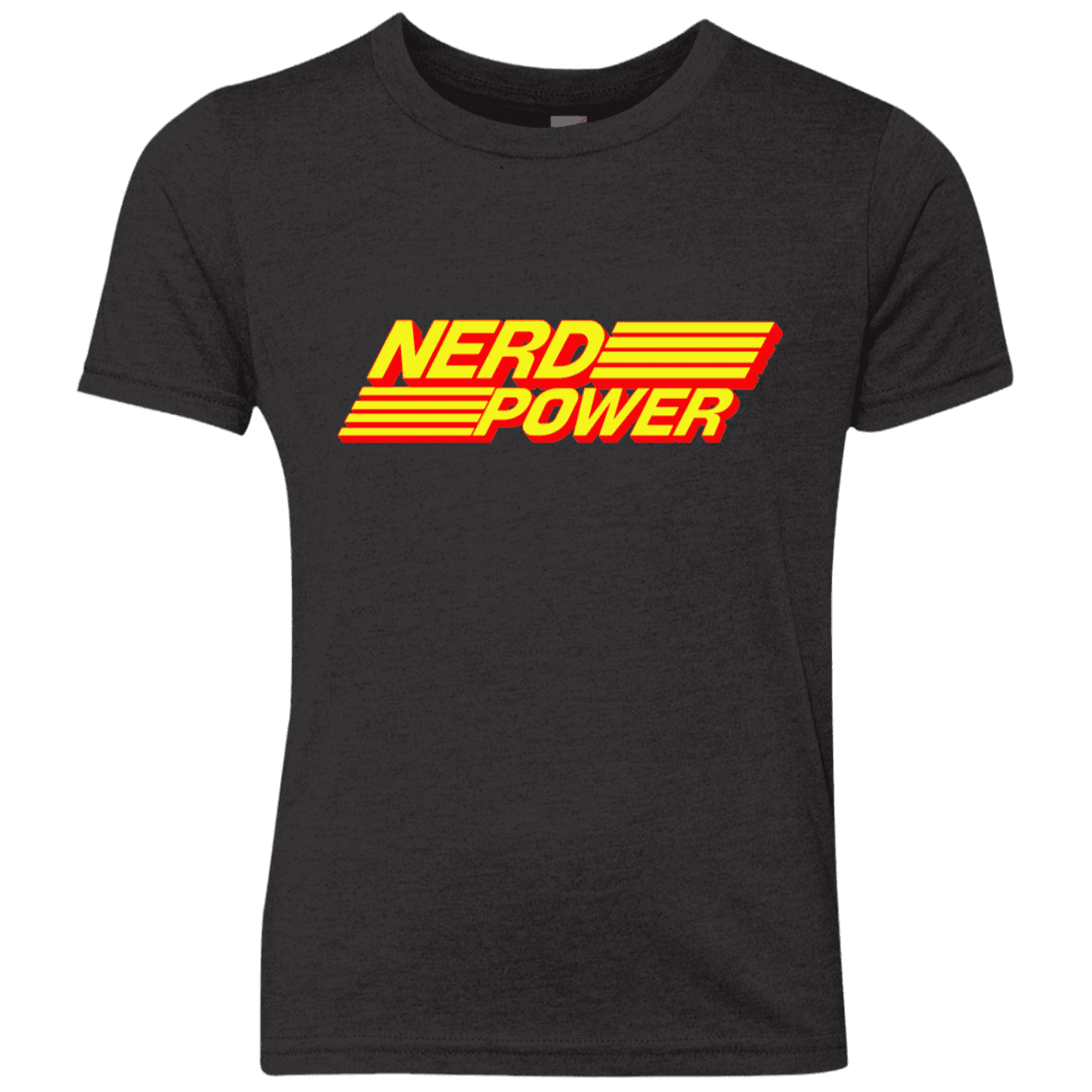 T-Shirts Vintage Black / YXS Nerd Power Youth Triblend T-Shirt