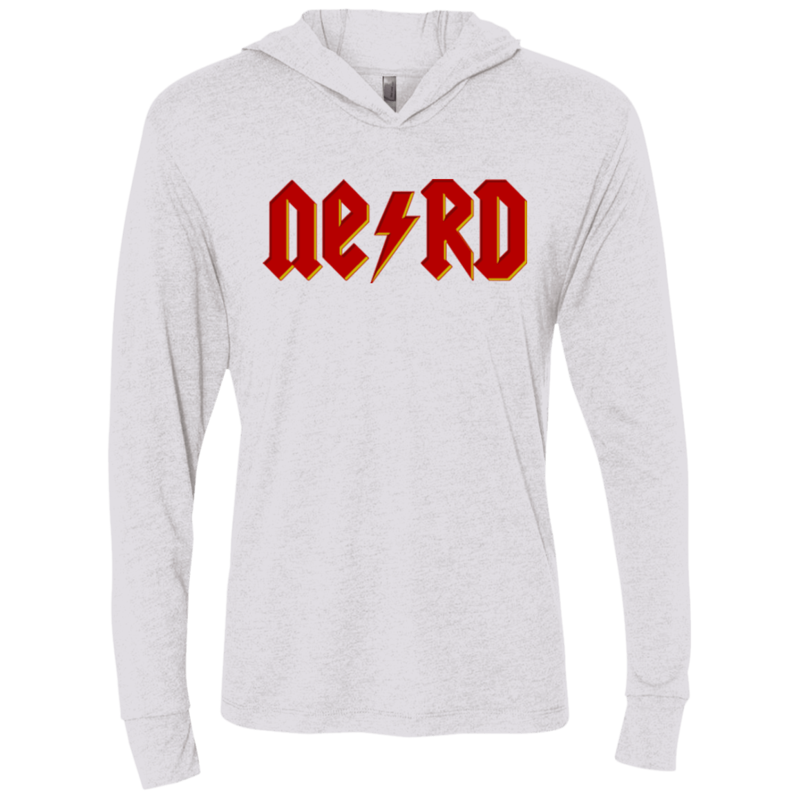 T-Shirts Heather White / X-Small NERD Triblend Long Sleeve Hoodie Tee