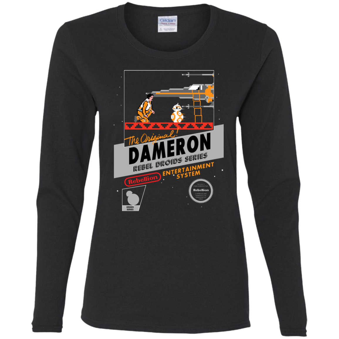 T-Shirts Black / S NES 8Bit Dameron Women's Long Sleeve T-Shirt