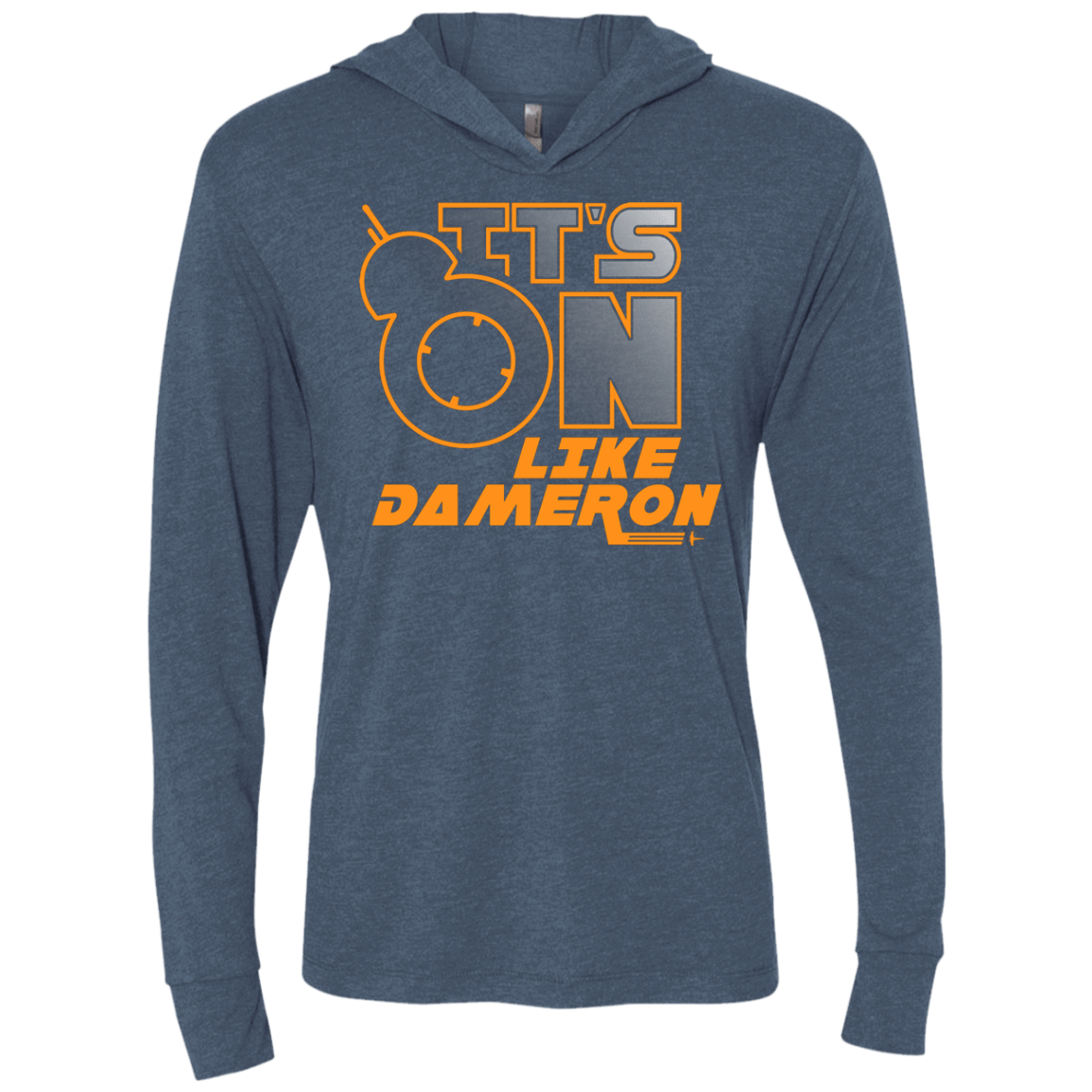 T-Shirts Indigo / X-Small NES On Like Dameron Triblend Long Sleeve Hoodie Tee