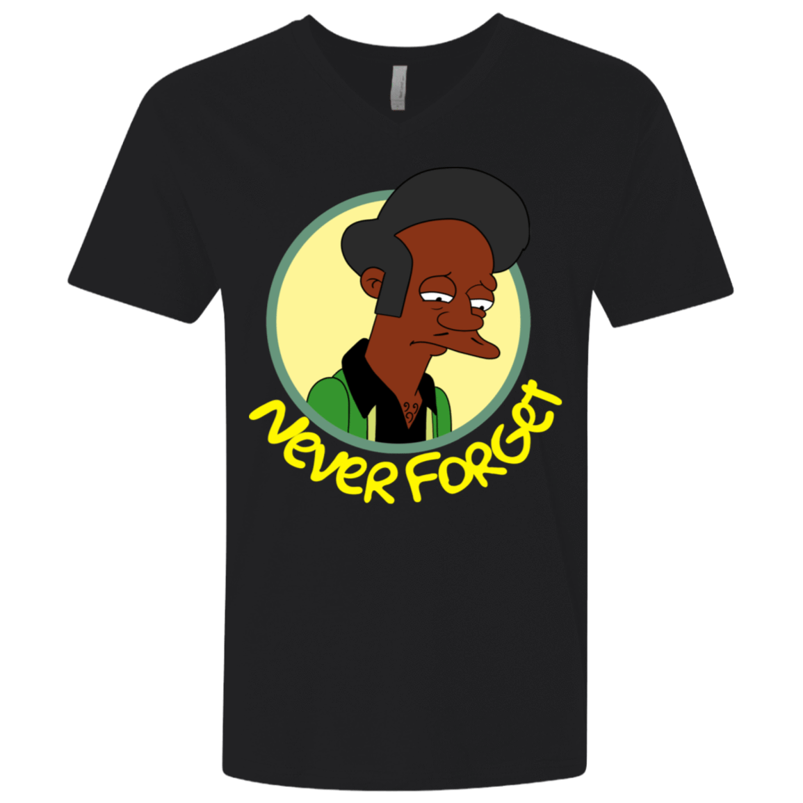 T-Shirts Black / X-Small Never Forget Apu Men's Premium V-Neck