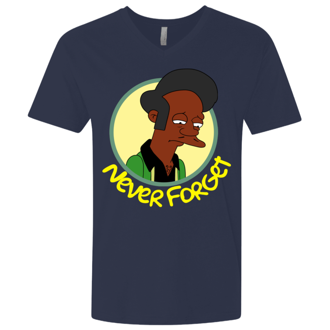 T-Shirts Midnight Navy / X-Small Never Forget Apu Men's Premium V-Neck