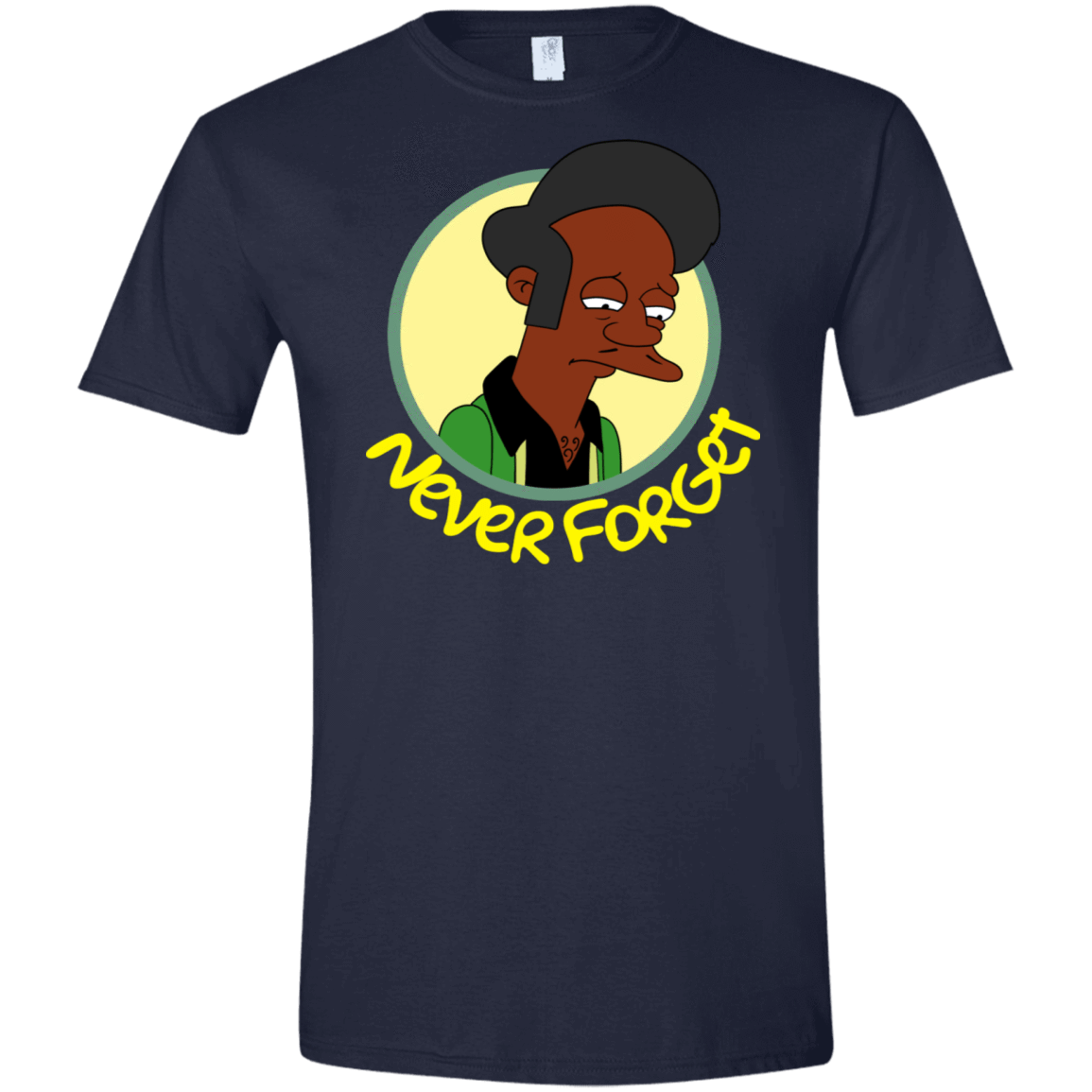 T-Shirts Navy / X-Small Never Forget Apu Men's Semi-Fitted Softstyle