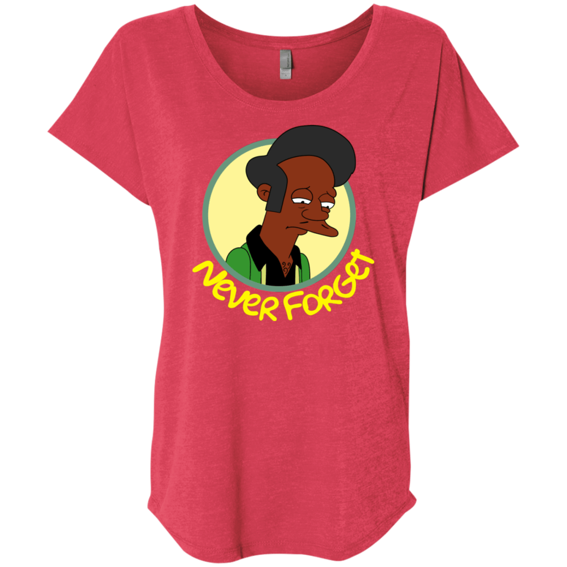 T-Shirts Vintage Red / X-Small Never Forget Apu Triblend Dolman Sleeve