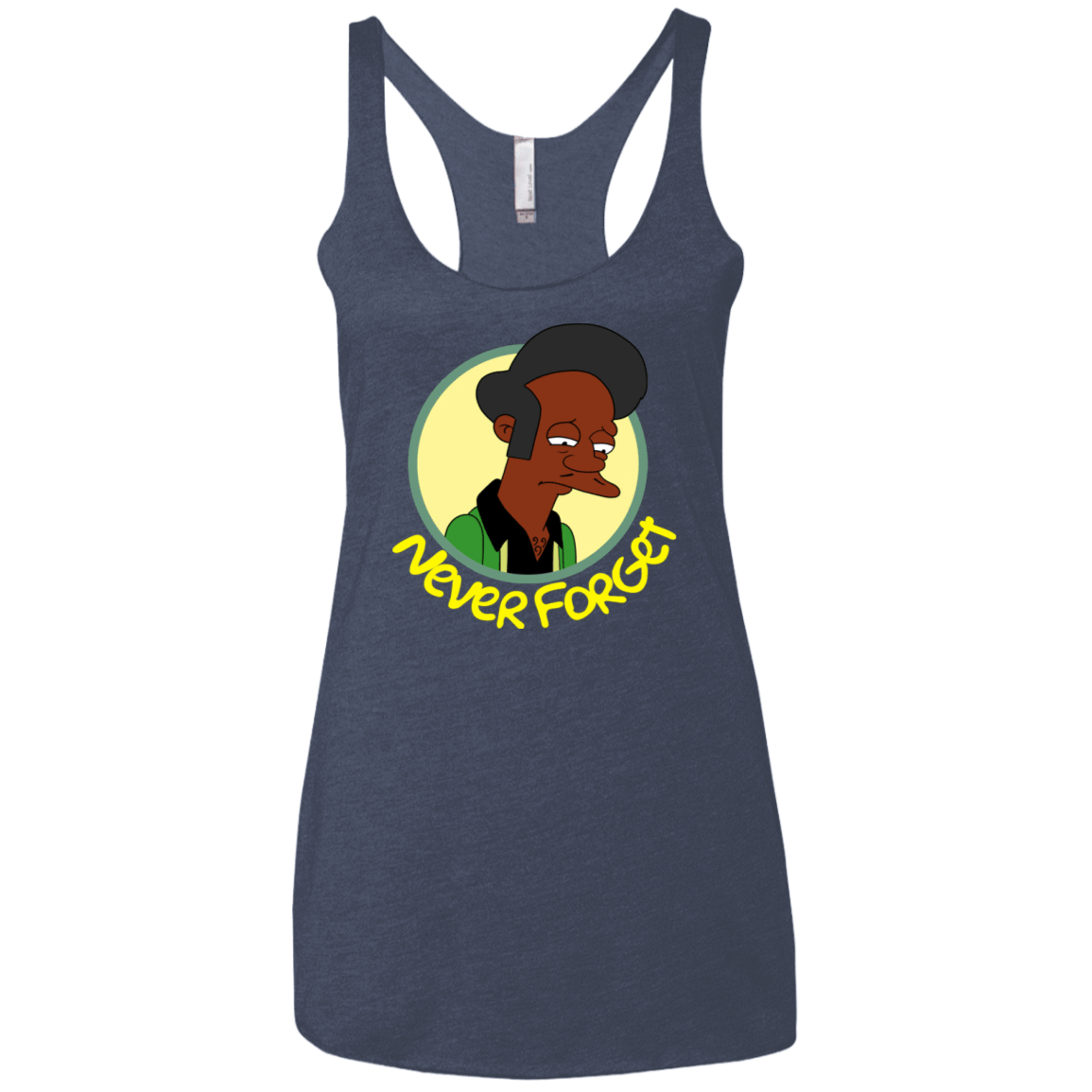 T-Shirts Vintage Navy / X-Small Never Forget Apu Women's Triblend Racerback Tank