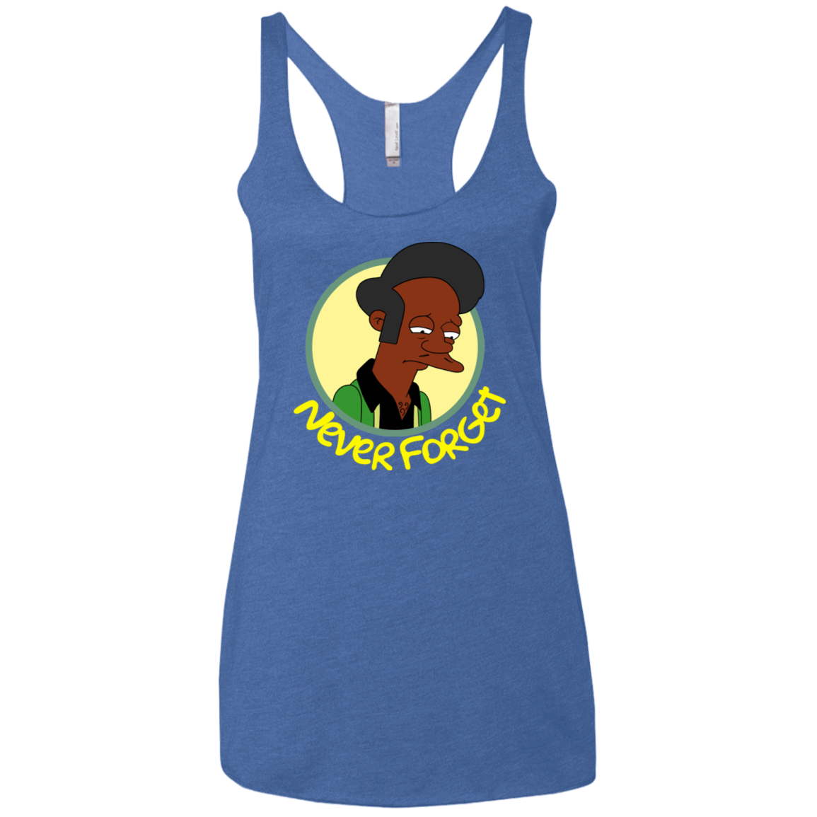 T-Shirts Vintage Royal / X-Small Never Forget Apu Women's Triblend Racerback Tank