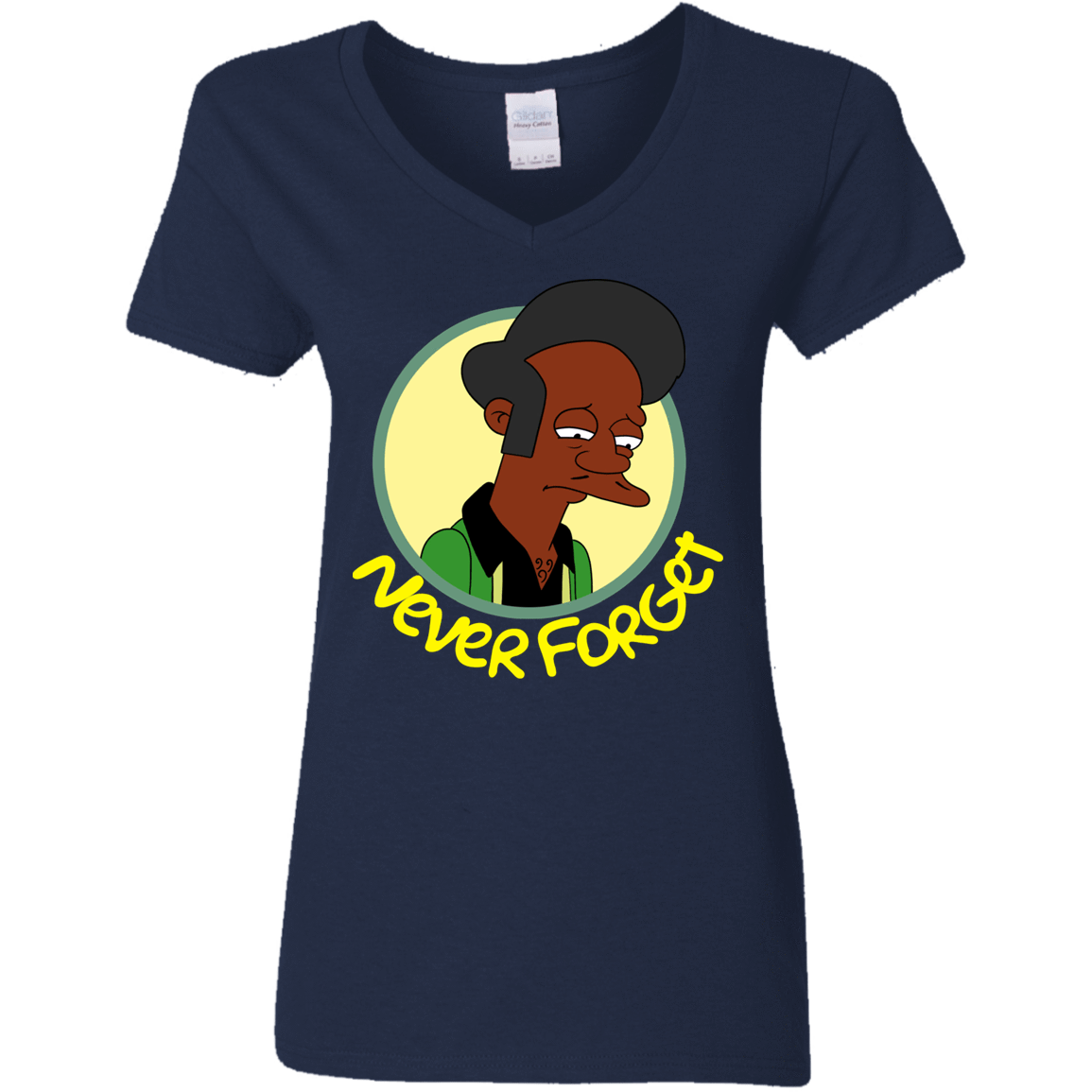 T-Shirts Navy / S Never Forget Apu Women's V-Neck T-Shirt