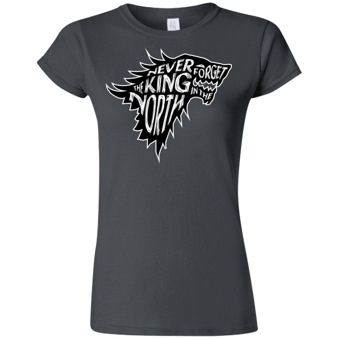 T-Shirts Charcoal / S Never Forget The King In The North Junior Slimmer-Fit T-Shirt
