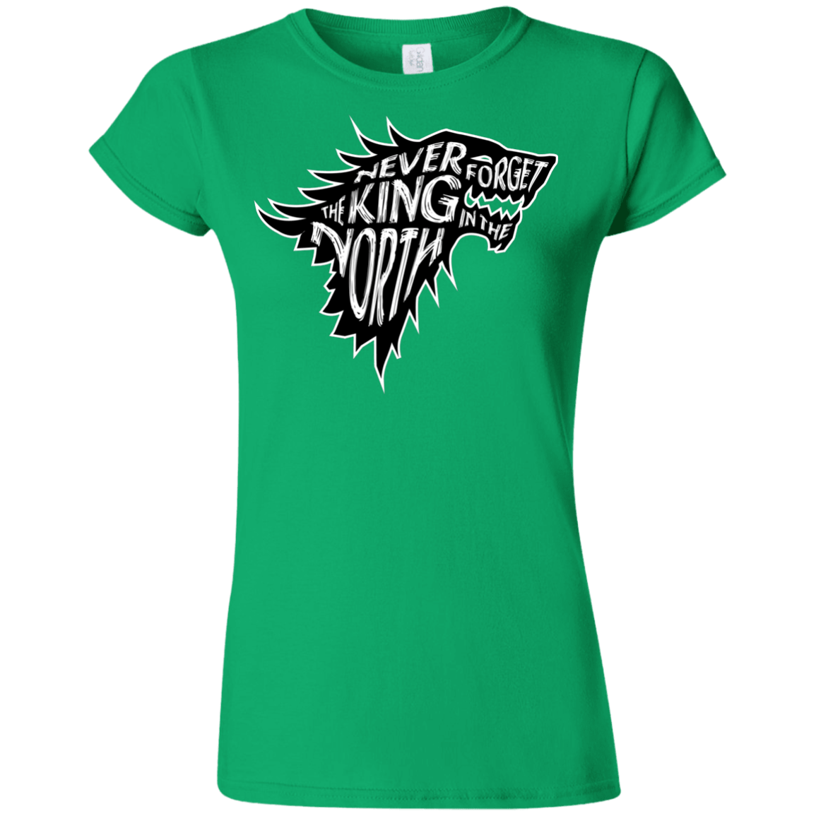 T-Shirts Irish Green / S Never Forget The King In The North Junior Slimmer-Fit T-Shirt