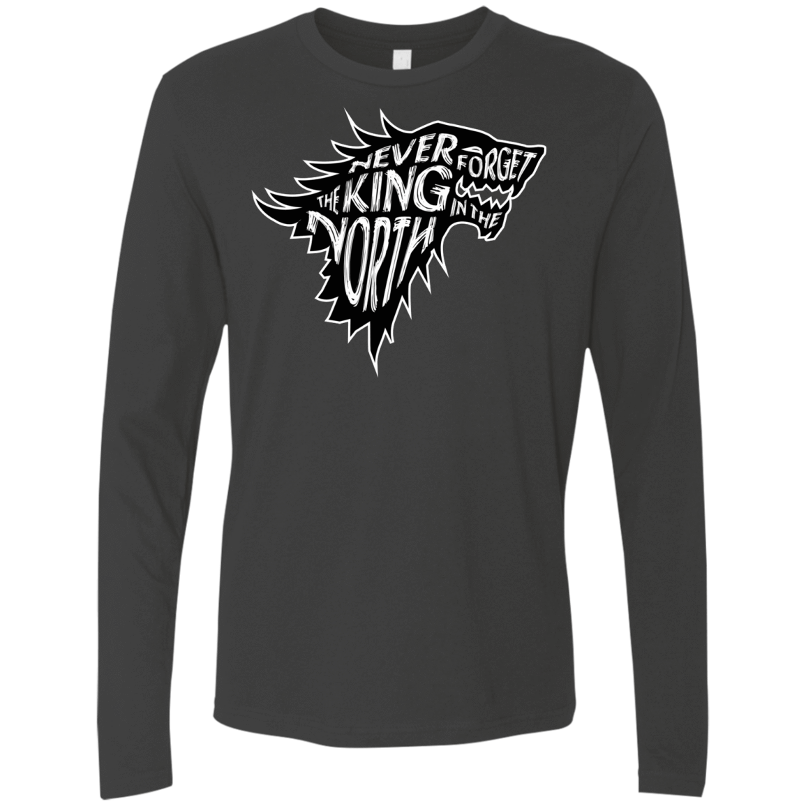 T-Shirts Heavy Metal / S Never Forget The King In The North Men's Premium Long Sleeve