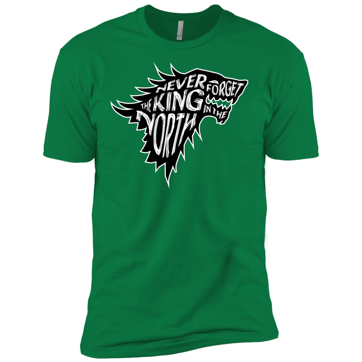 T-Shirts Kelly Green / X-Small Never Forget The King In The North Men's Premium T-Shirt