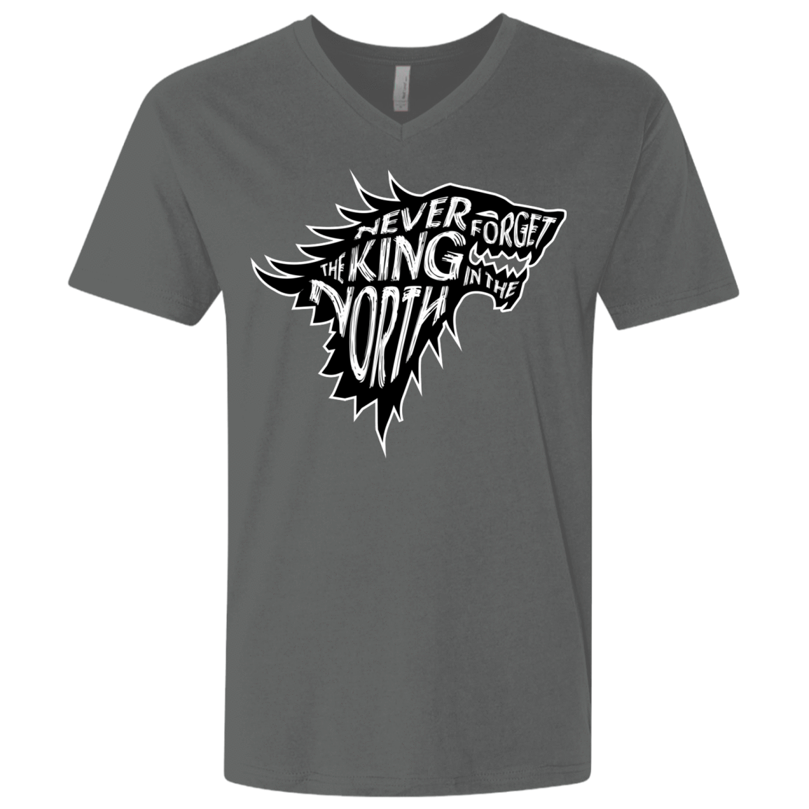 T-Shirts Heavy Metal / X-Small Never Forget The King In The North Men's Premium V-Neck