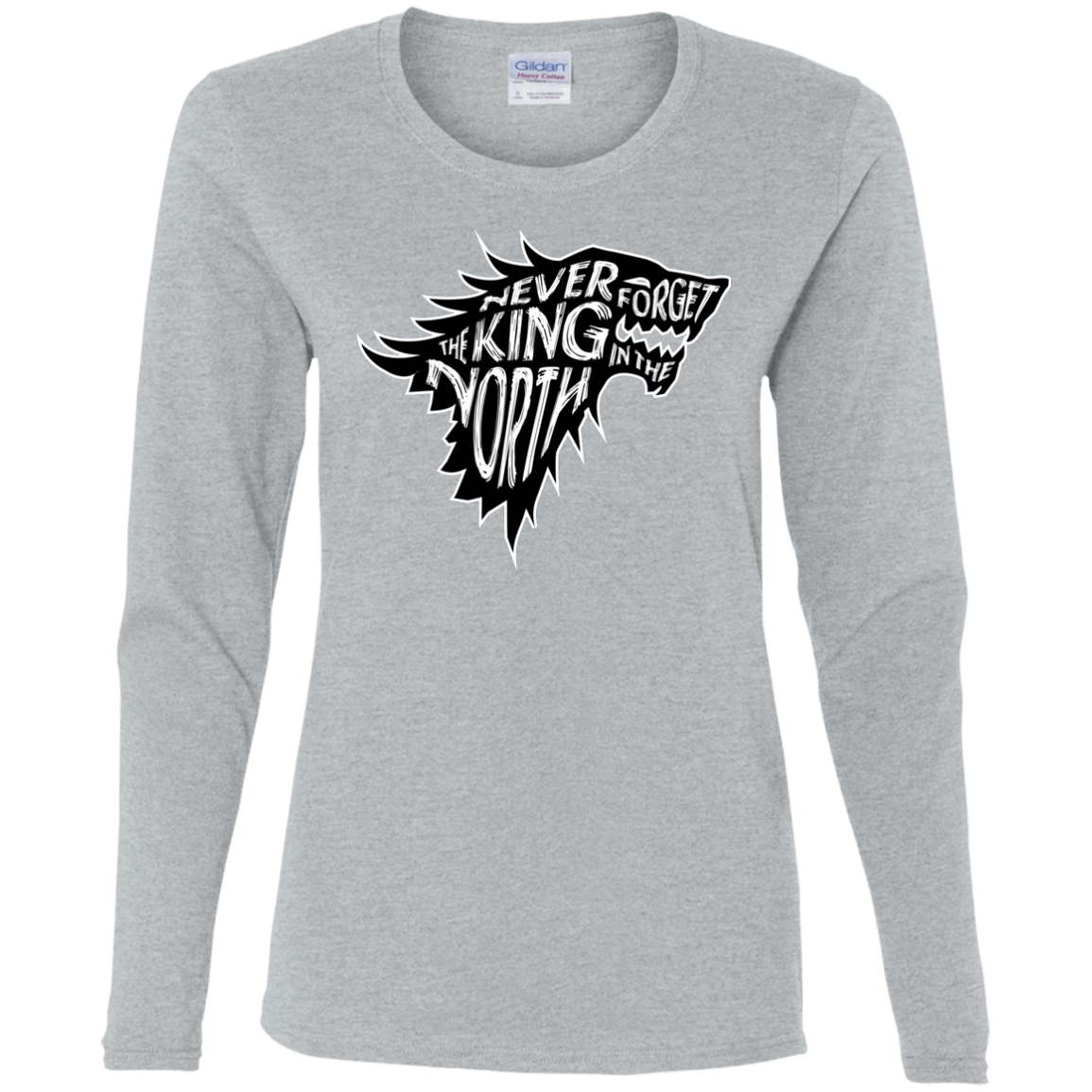 T-Shirts Sport Grey / S Never Forget The King In The North Women's Long Sleeve T-Shirt