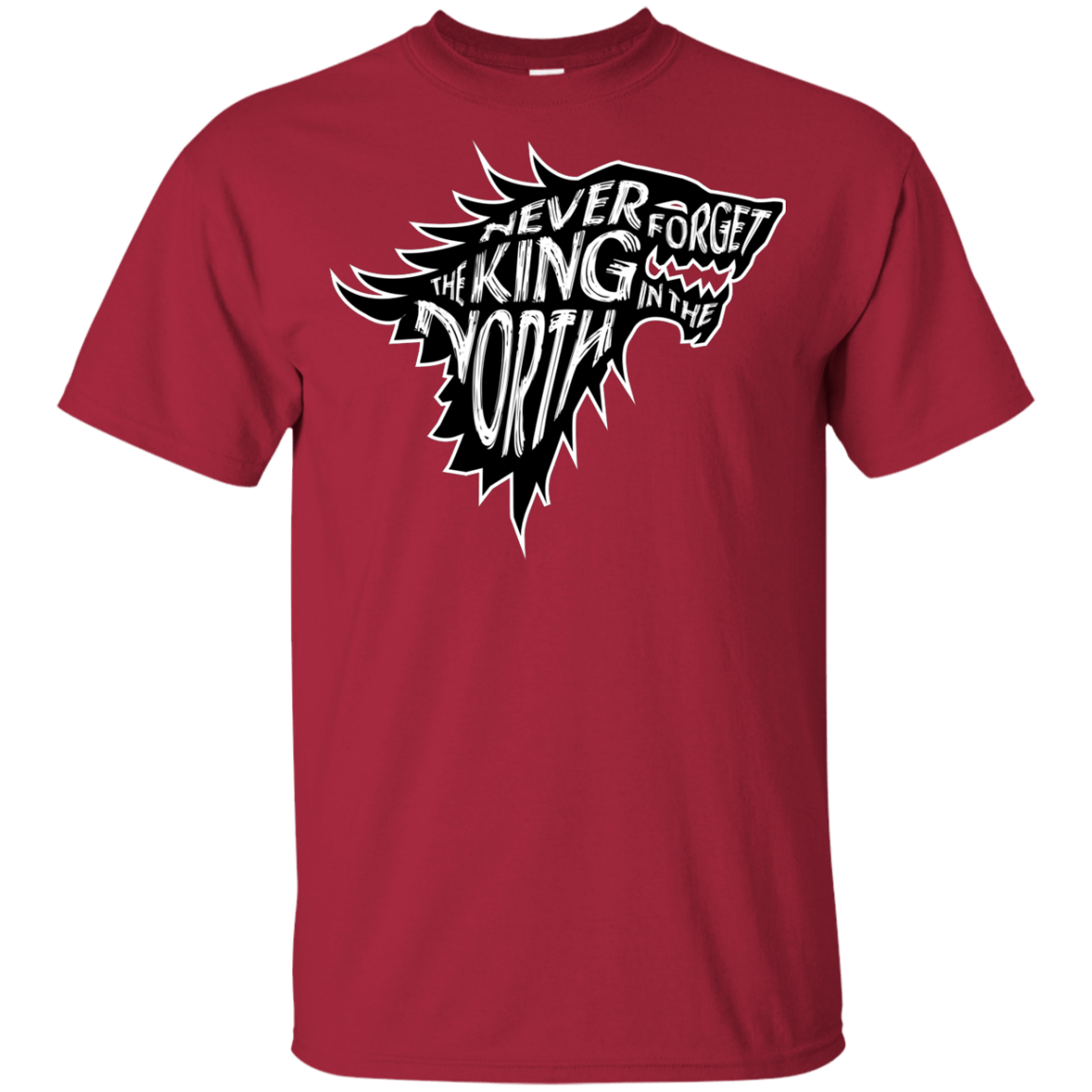 T-Shirts Cardinal / YXS Never Forget The King In The North Youth T-Shirt