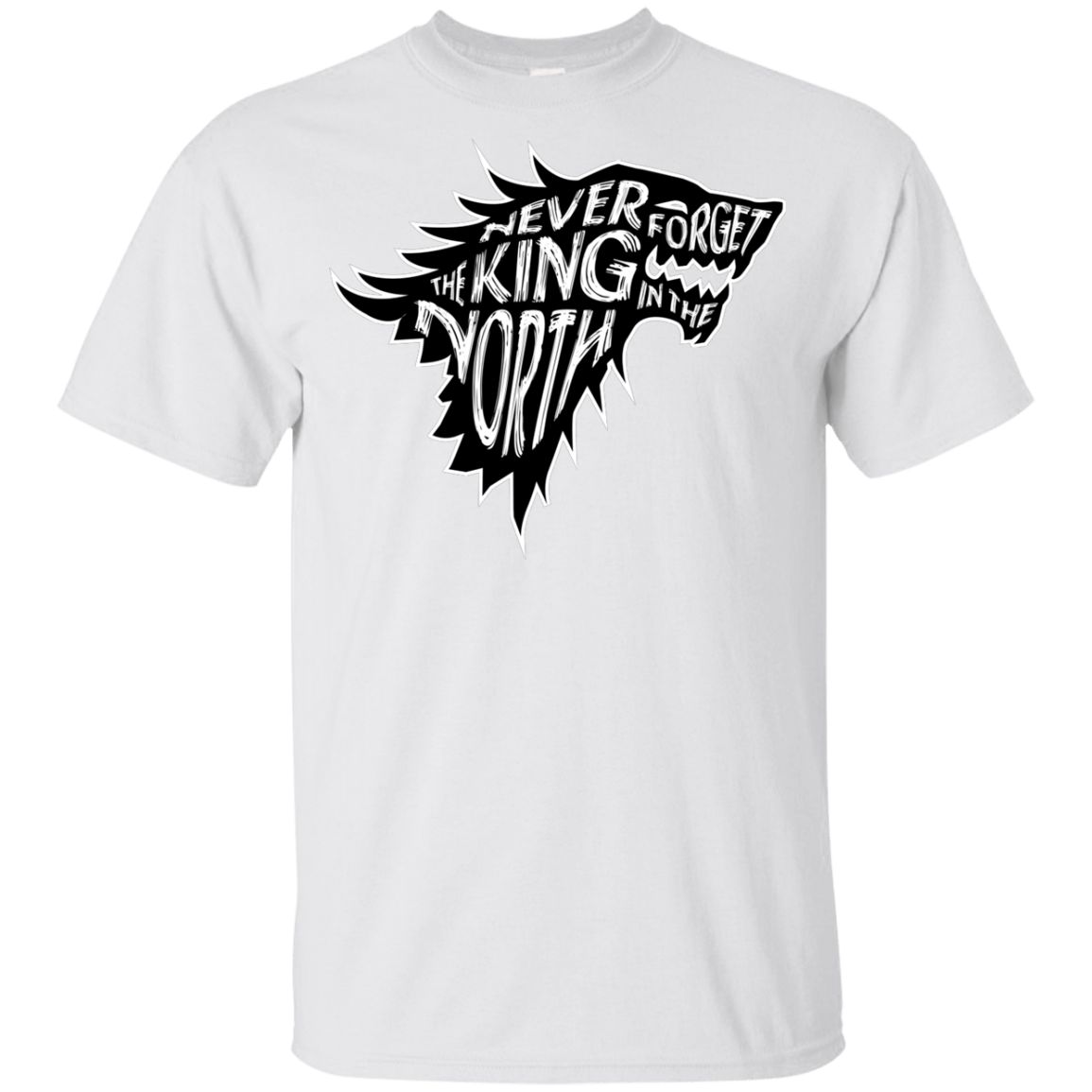 T-Shirts White / YXS Never Forget The King In The North Youth T-Shirt