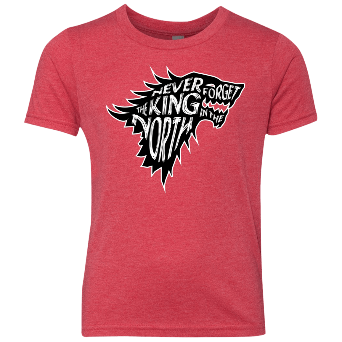 T-Shirts Vintage Red / YXS Never Forget The King In The North Youth Triblend T-Shirt