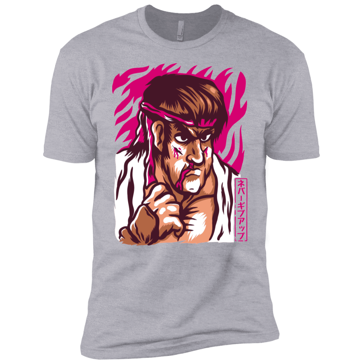 T-Shirts Heather Grey / YXS Never Give Up Boys Premium T-Shirt