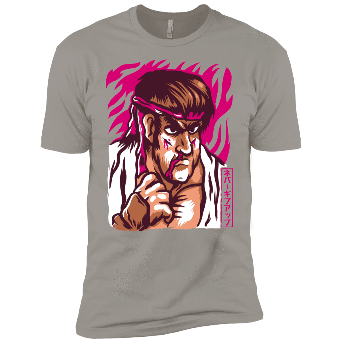 T-Shirts Light Grey / YXS Never Give Up Boys Premium T-Shirt