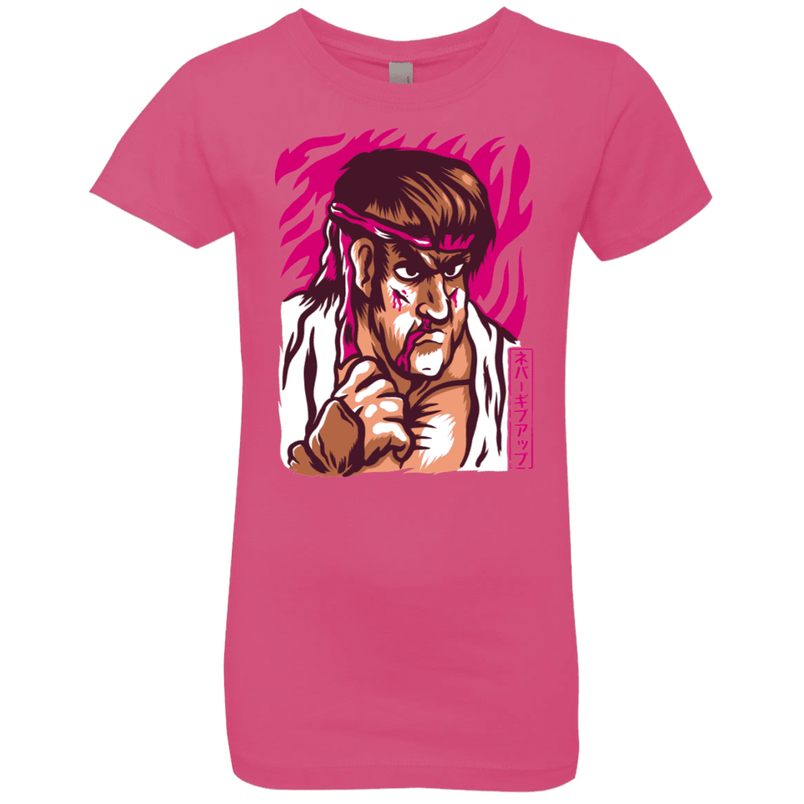 T-Shirts Hot Pink / YXS Never Give Up Girls Premium T-Shirt