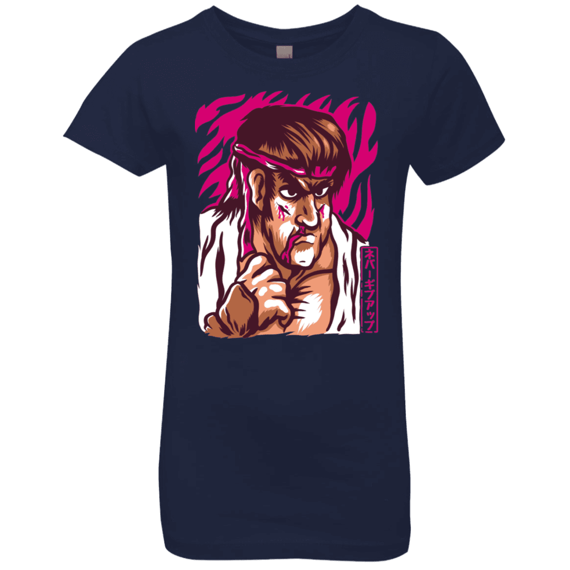 T-Shirts Midnight Navy / YXS Never Give Up Girls Premium T-Shirt