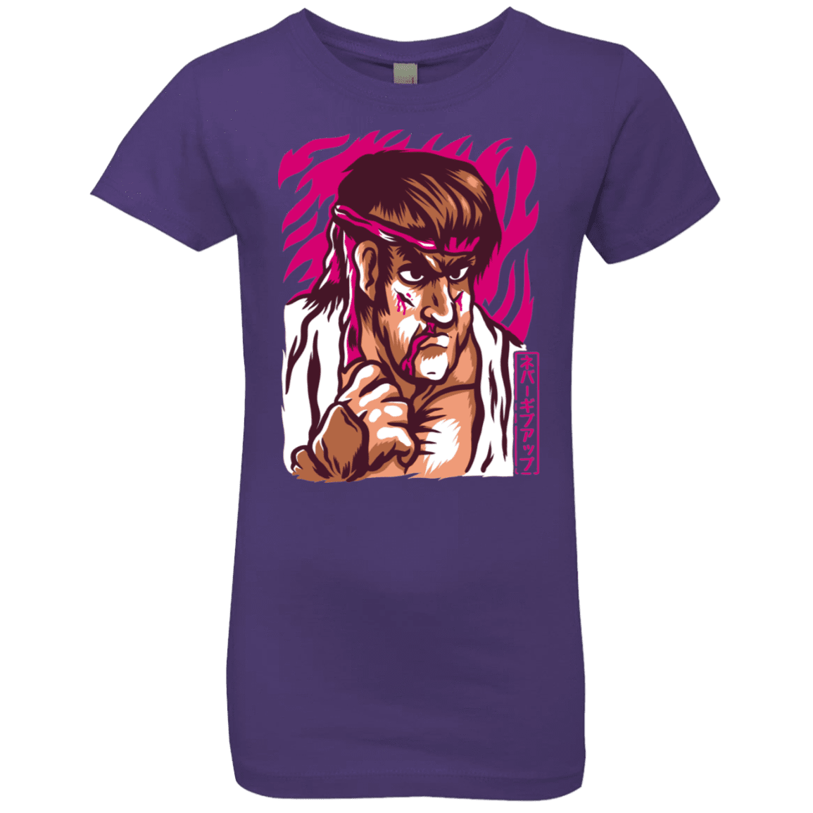 T-Shirts Purple Rush / YXS Never Give Up Girls Premium T-Shirt