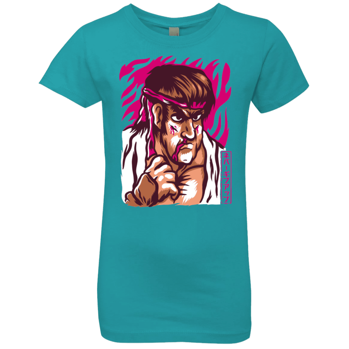 T-Shirts Tahiti Blue / YXS Never Give Up Girls Premium T-Shirt